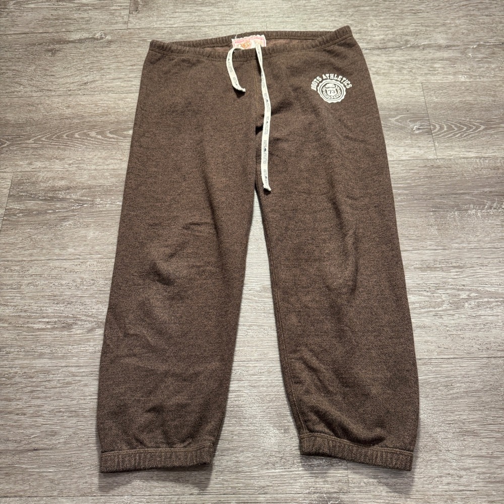 Vintage Roots Athletics Sweatpants Women Small Brown Cotton Y2K Joggers 34x24